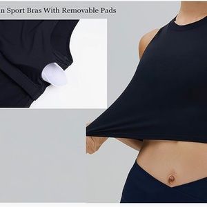 NEOSAN Sport Bras High Neck Removable Padded Yoga Crop TopsWorkout Tank Tops